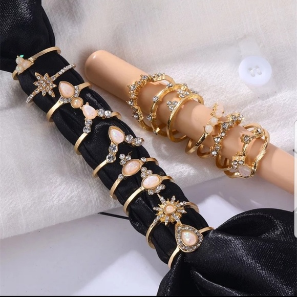 ☆Fannie☆ Boho set of 15 rings - Picture 4 of 5